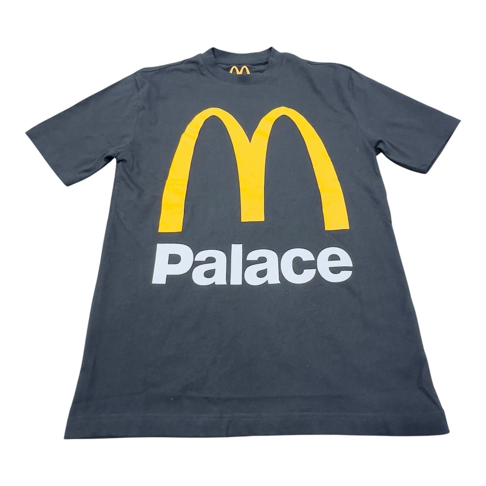 Palace McDonald's T-Shirt Mens Small Charcoal Grey Golden Arches Graphic 2023